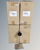 Four R & S Robertson creative lighting solutions cantilever wall lights, boxed.