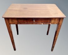 A 19th century mahogany side table fitted a drawer
