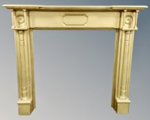 A painted pine fire surround (golden)