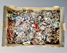 A box of costume jewellery