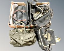 A box of Quidditch Hogwarts packs, hand bags,