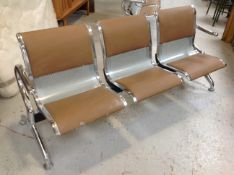 A three seater fixed reception bench