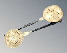 Two antique bed warming pans