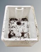 A vintage glazed Belfast sink