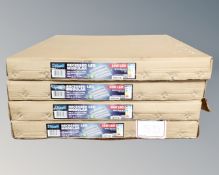 Four Deluce lighting recessed LED modular panels, boxed.