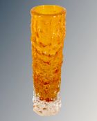 A Whitefriars tangerine bark bud vase