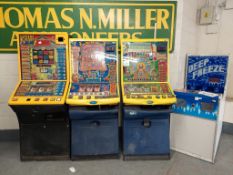 Four gaming machines 'Deep Freeze', 'Carousel',