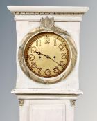 A Scandinavian painted longcase clock,