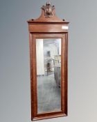A 19th century mahogany hall mirror