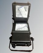 A pair of security flood lights