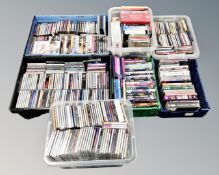 A pallet of seven crates of DVD's and CD's,