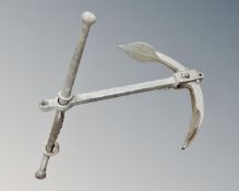 A cast iron ships anchor