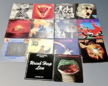 A crate of vinyl records - Uriah Heep