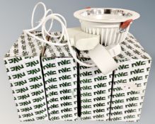Four NVC lighting Winchester 2300LM LED down lights, boxed.