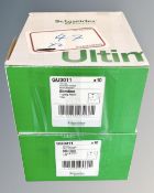 Twenty Schneider electric 13 A slimline Ultimate Switch socket (white two boxes)