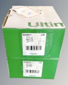 Twenty Schneider electric 13 A slimline Ultimate Switch socket (white two boxes)