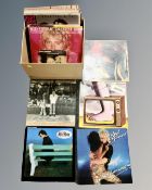 A box of vinyl LP's, Rod Stewart, ELO,