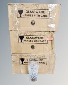 Thirty Six Alhambra branded 10 ounce drinking glasses (three boxes)