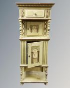 A 19th century Scandinavian painted buffet cabinet on stand