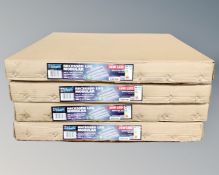 Four Deluce lighting recessed LED modular panels, boxed.