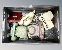 A box of telephones, grand piano telephone,