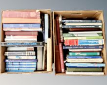 Two boxes of maritime books.