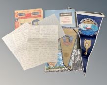 The 1962 Chile World Cup - two scarce official pennants,