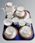 A tray containing a 22 piece Royal Grafton Majestic tea service.