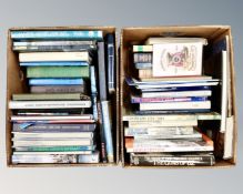 Two boxes of maritime books.