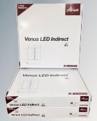 Three Ansell Lighting LED recessed panels, boxed.