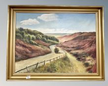 S. Dykke : A Road Through a Valley, oil on canvas, 79cm by 59cm.