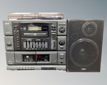 A Sanyo hifi and speakers
