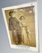 A Continental museum poster, 50cm by 70cm.