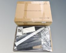 Six Miningeek 12-bay mining rig frames,