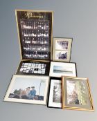 Seven assorted pictures to include wineries of British Columbia, Wine Geese label montage,