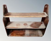 A set of 19th century mahogany wall shelves