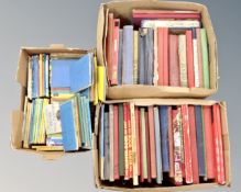 Three boxes of 20th century children's annuals and ladybird books