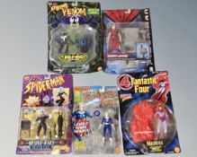 Five Action figures to include Marvel comics, Bride of Venom,