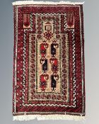 An Afghan prayer rug,
