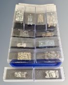 A tray of sixteen die-cast tanks / armoured vehicles