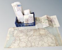 A crate of folded maps