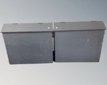 A pair of narrow feed boxes (painted)