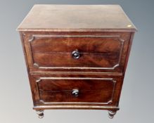 A George III mahogany commode chest