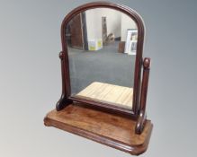 A Victorian mahogany toilet mirror