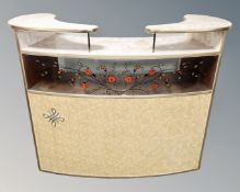 A mid century melamine cocktail bar