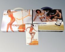 Two Slendertones Celluforme sets with instructional VHS, both cased.