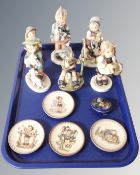 A tray of six Hummel figures,