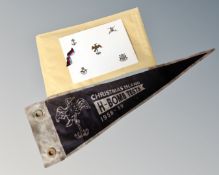 A Christmas island 1958/59 H-bomb test pennant together with a Taskforce Christmas card