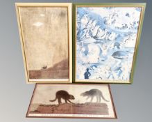 Three Museo del prado Madrid gallery posters,