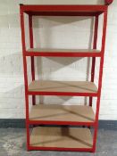 A set of garage multi purpose shelves